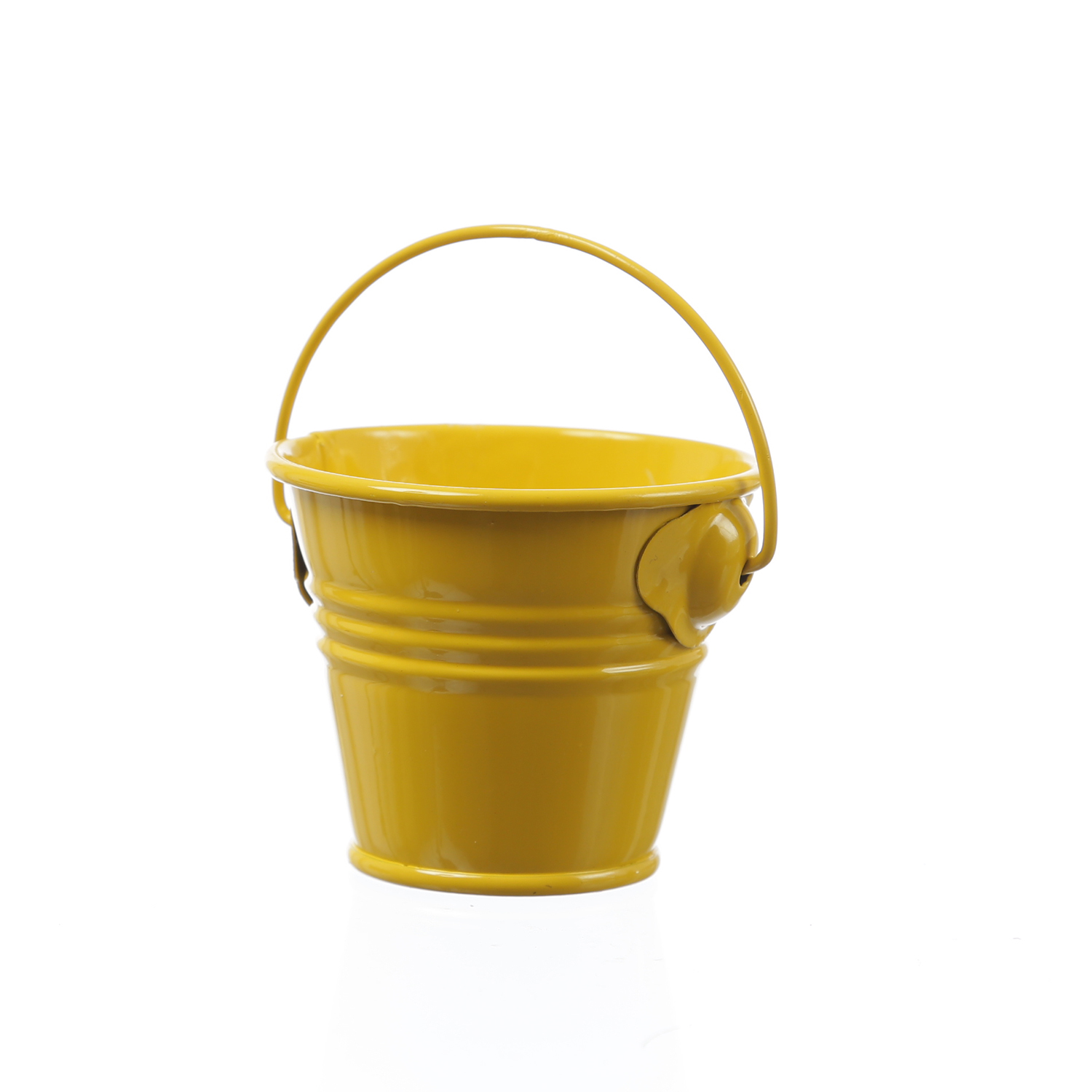 Duftkerzen CITRONELLA - Outdoor Kerzen im Metalleimer - H: 5,5cm - gelb - 3er Set