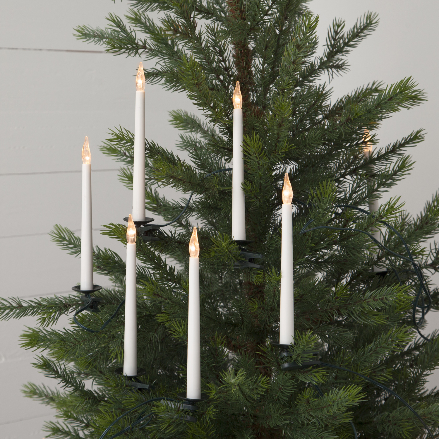 LED-Kerzenkette - Indoor - Slimline - statische LED - L: 16,8m - H: 18cm - 25er Set