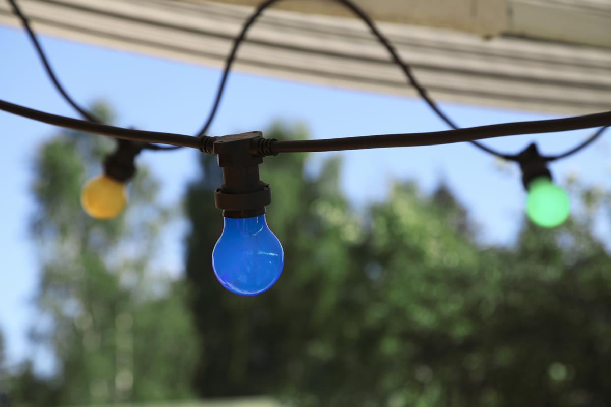 System CONNECTA BLACK - Lichterkette - 10 x E27 - 7,35m - max 2000W/15W/Lampe - IP44