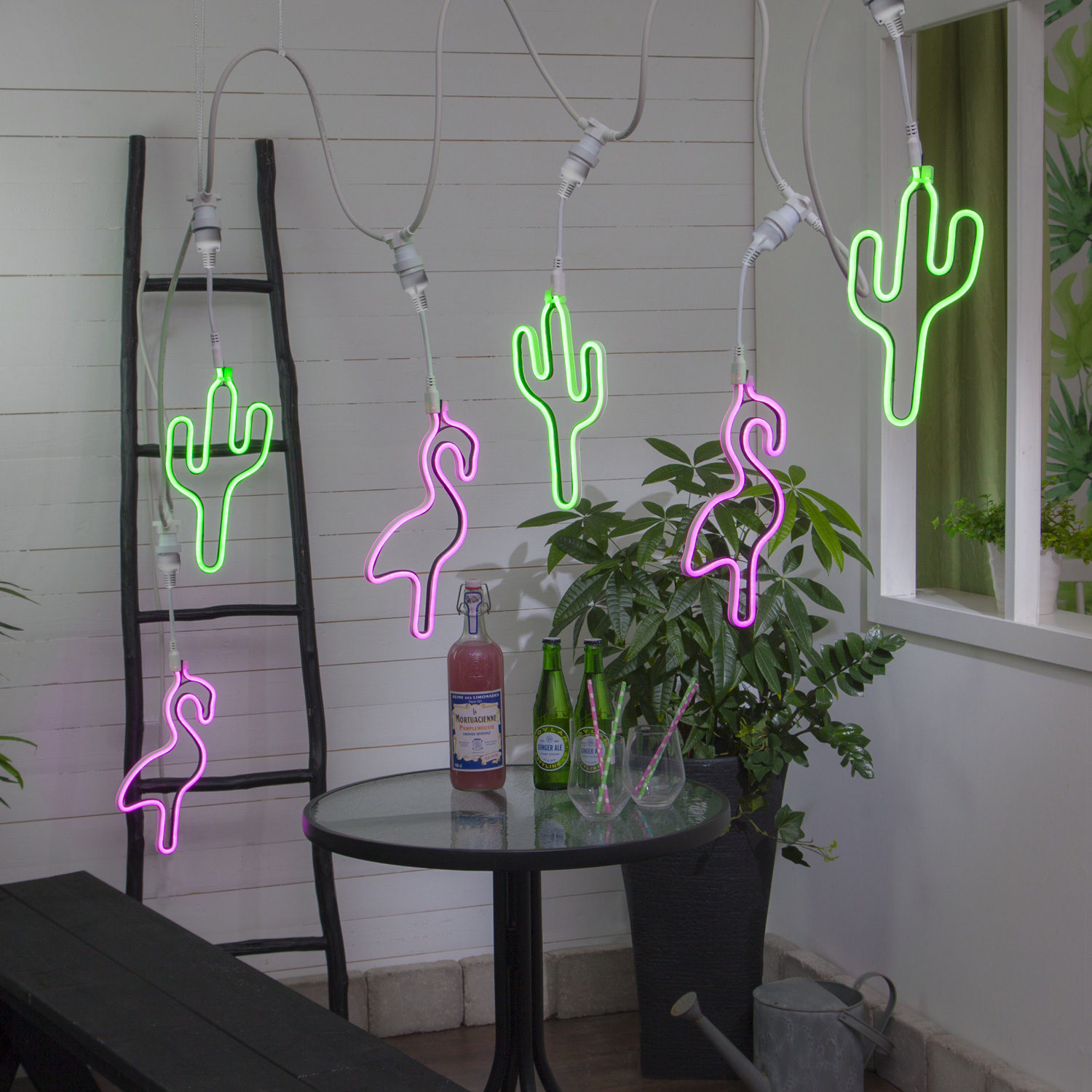 System CONNECTA - "Cactus" grün - LED-Objekt mit E27 Fassung - outdoor - H: 52cm - B: 15,5cm