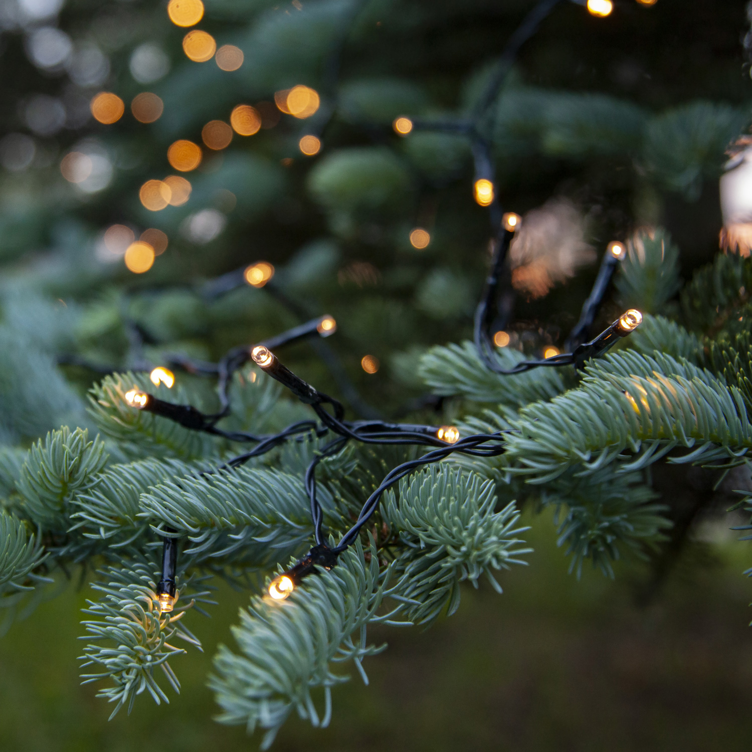 LED Lichterkette Durawise - 48 warmweiße LED - L: 3,5m - 8 Funktionen - Timer - Batterie bis 60 Tage