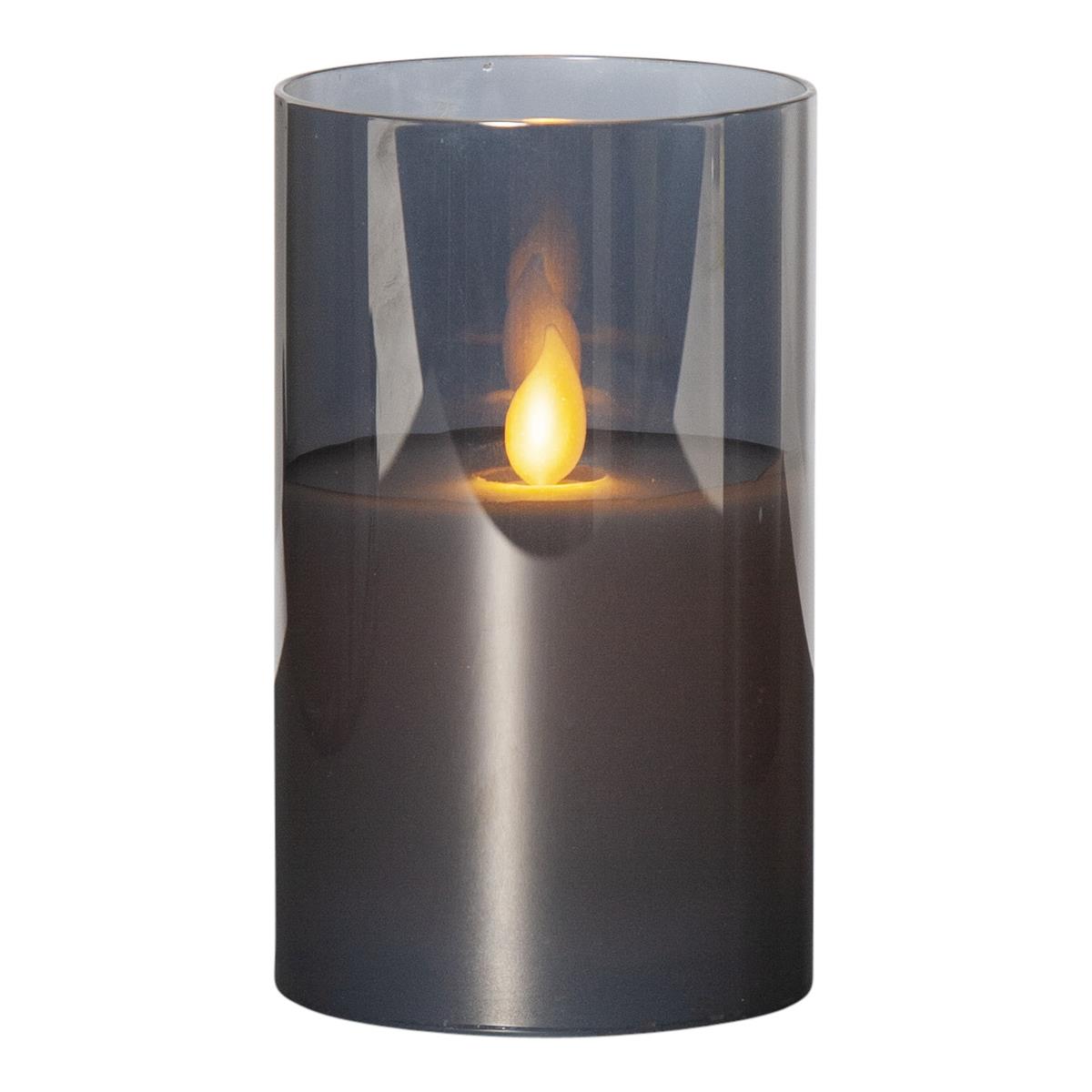 LED Kerze/Windlicht "Twinkle" - Echtwachs - mechanische Flamme - Timer - H: 12,5cm - rauchschwarz LED Kerze/Windlicht "Twinkle" - Echtwachs - mechanische Flamme - Timer - H: 12,5cm - rauchschwarz