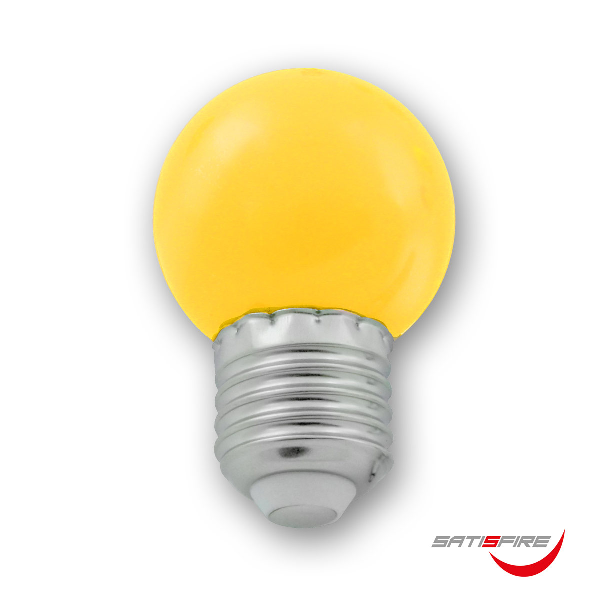 LED Leuchtmittel G45 - gelb - E27 - 1W | SATISFIRE