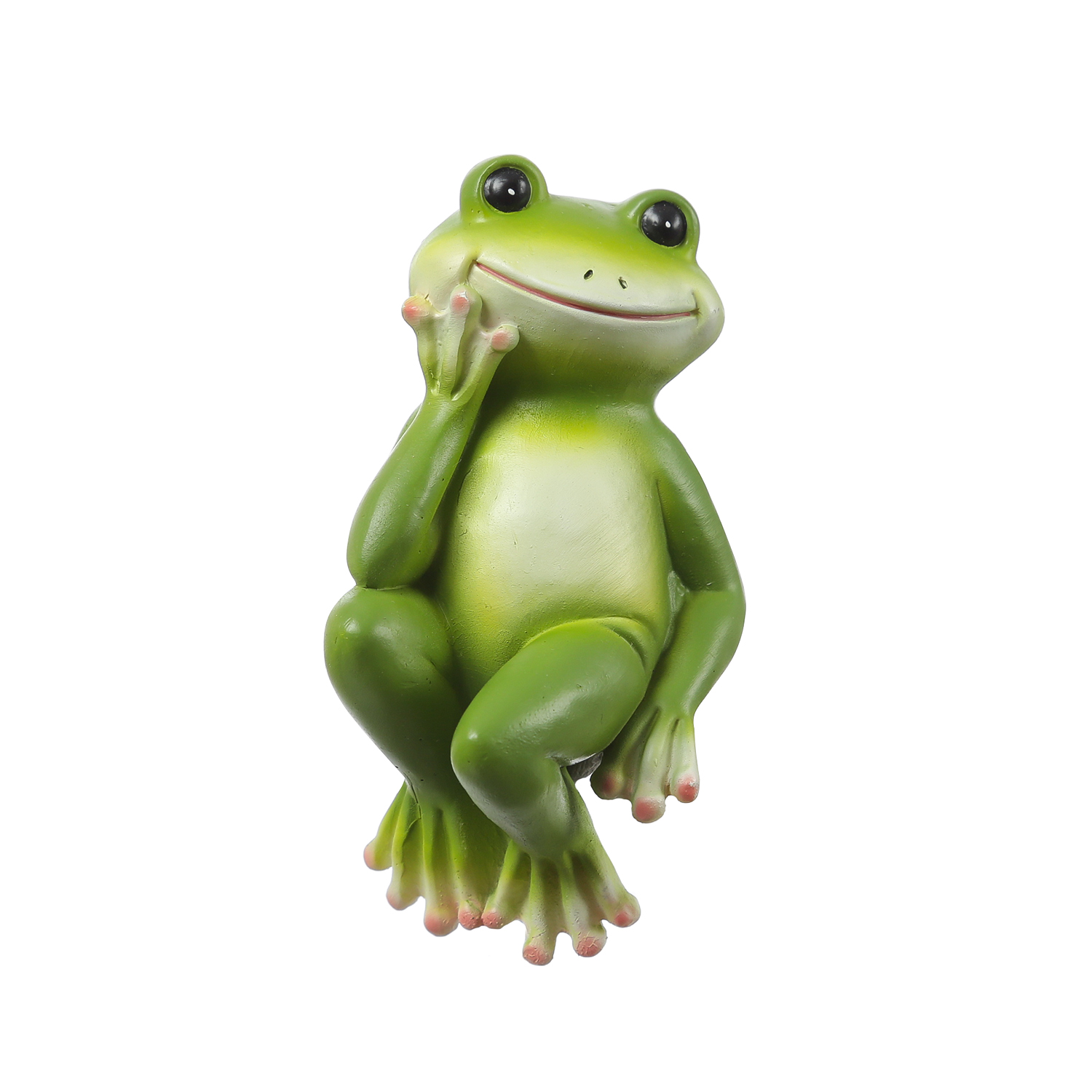Blumentopfhänger Frosch - niedliche Dekofigur als Topfhänger - Tierfigur - Polyresin - H: 10cm