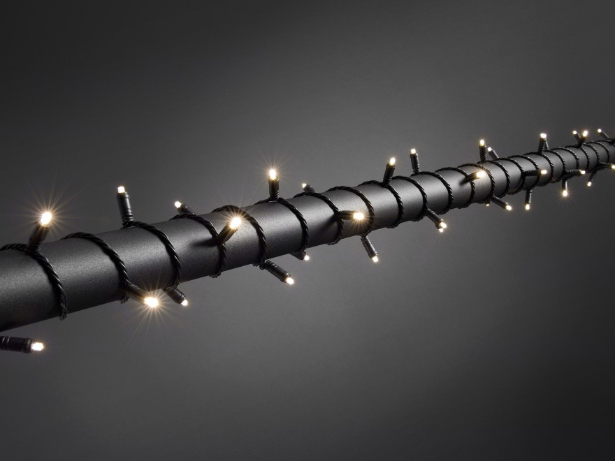 LED Microlichterkette - LED Expert - 3,90m - 40x Warmweiß - Schwarzes Softkabel - Outdoor - Dimmer