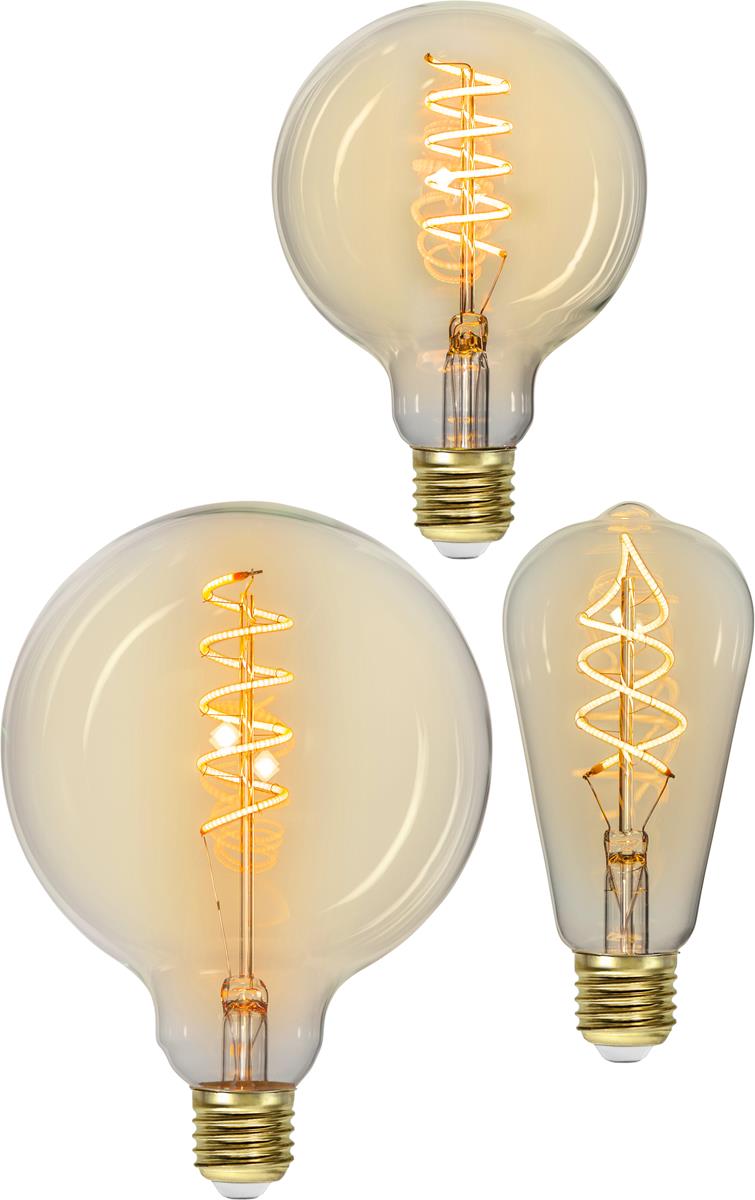Leuchtmittel | LED | Filament | SPIRAL | E27 | Dimmbar | Kugel | Ø125mm | Amber Glas