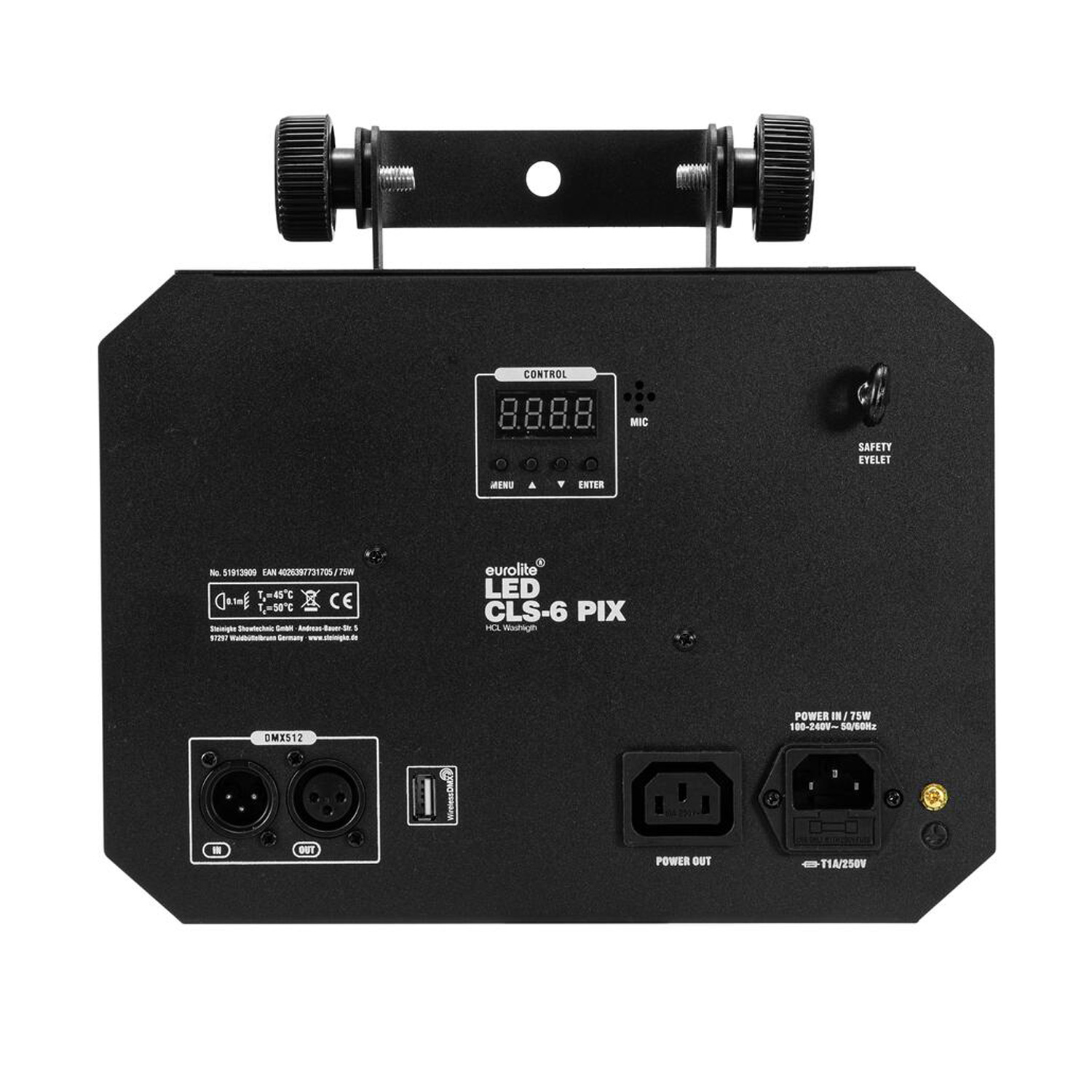 LED WASH CLS-6 PIX HCL - 24x8W 6in1 LED Flood Strobe DMX Programme