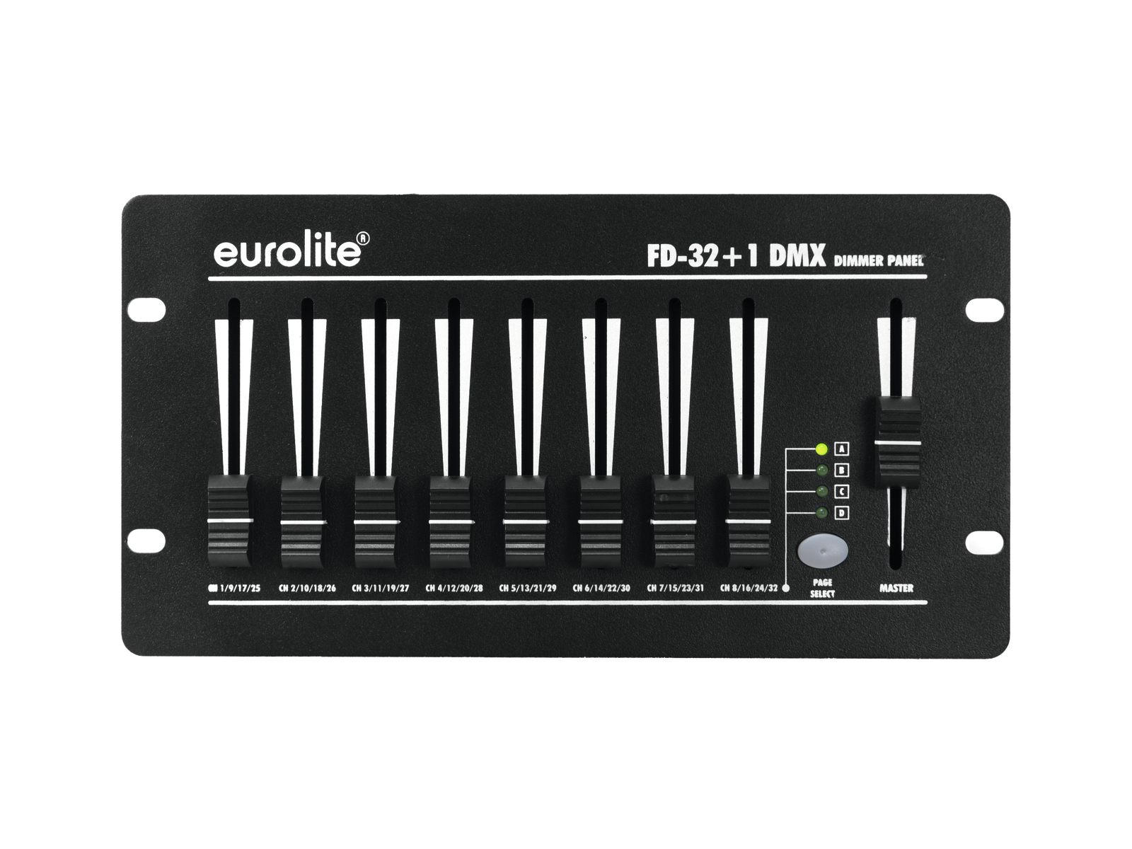 DMX Steuerung - Controller - 32 Kanäle + Master - Batteriebetrieb möglich - 32+1 Fader - inkl. externes Netzteil