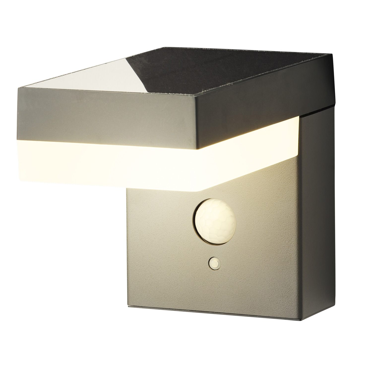 LED Solar Wandleuchte mit Bewegungssensor - 3 Modi - Premium-Solarfeld - Aluminium