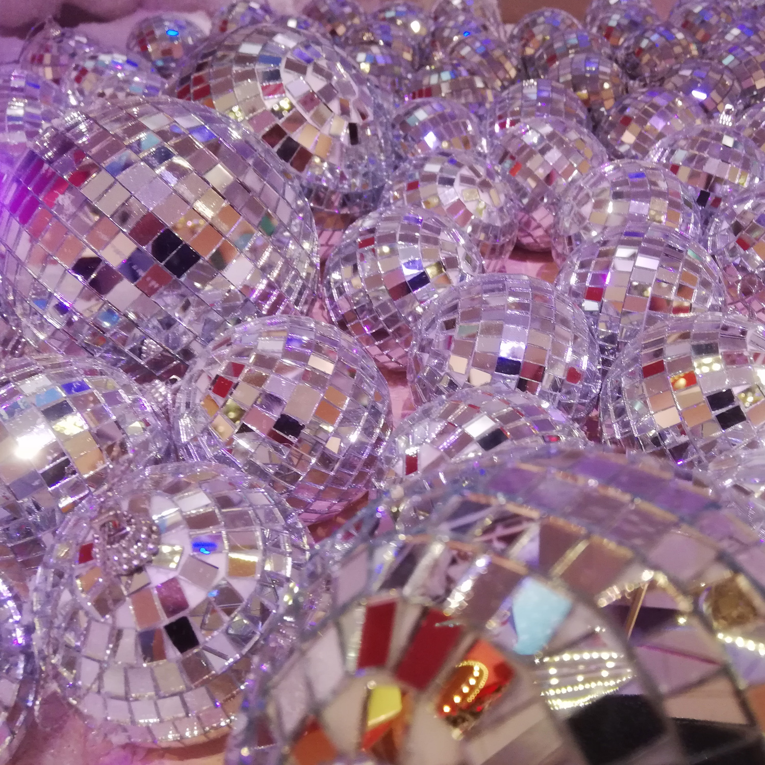 Spiegelkugel 5cm silber- Discokugel Echtglas zur Dekoration - mirrorball