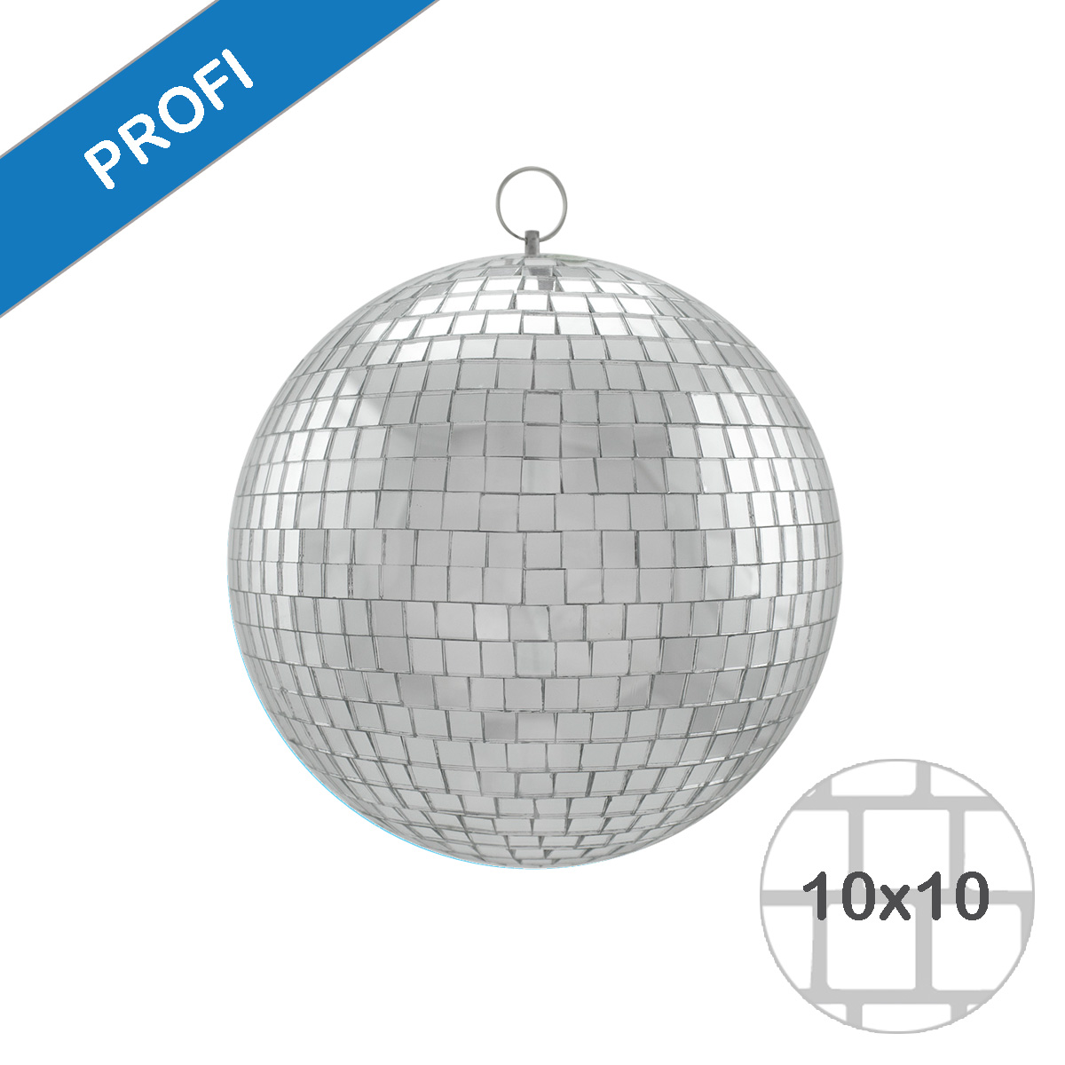 Spiegelkugel SET - RGBW-20 - 20cm Spiegelkugel und Batteriemotor mit LED Farbwechsler
