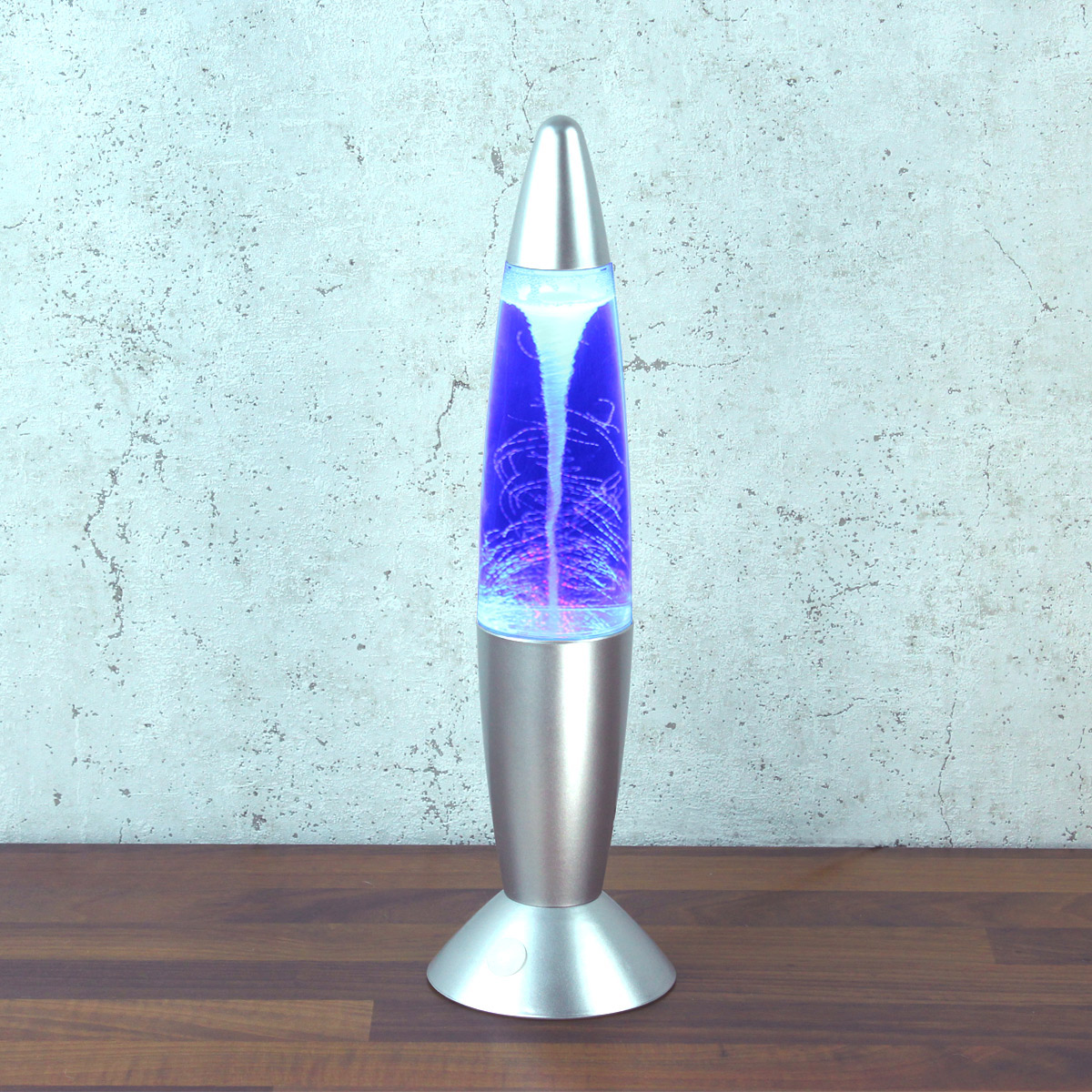 ROCKET LAMP - Lavampe - TORNADO RGB - Touchsensor - H: 36cm - silber - Wirbelnde Schneeflocken
