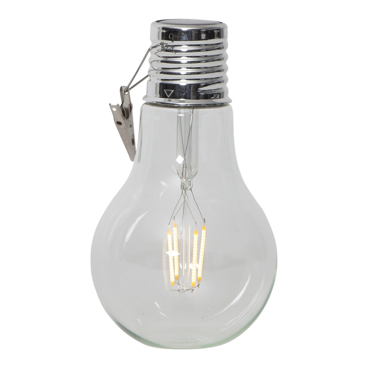 LED Solar XL Glühbirne - warmweißes Filament - H: 18cm - Dämmerungssensor - outdoor - 10 Stück