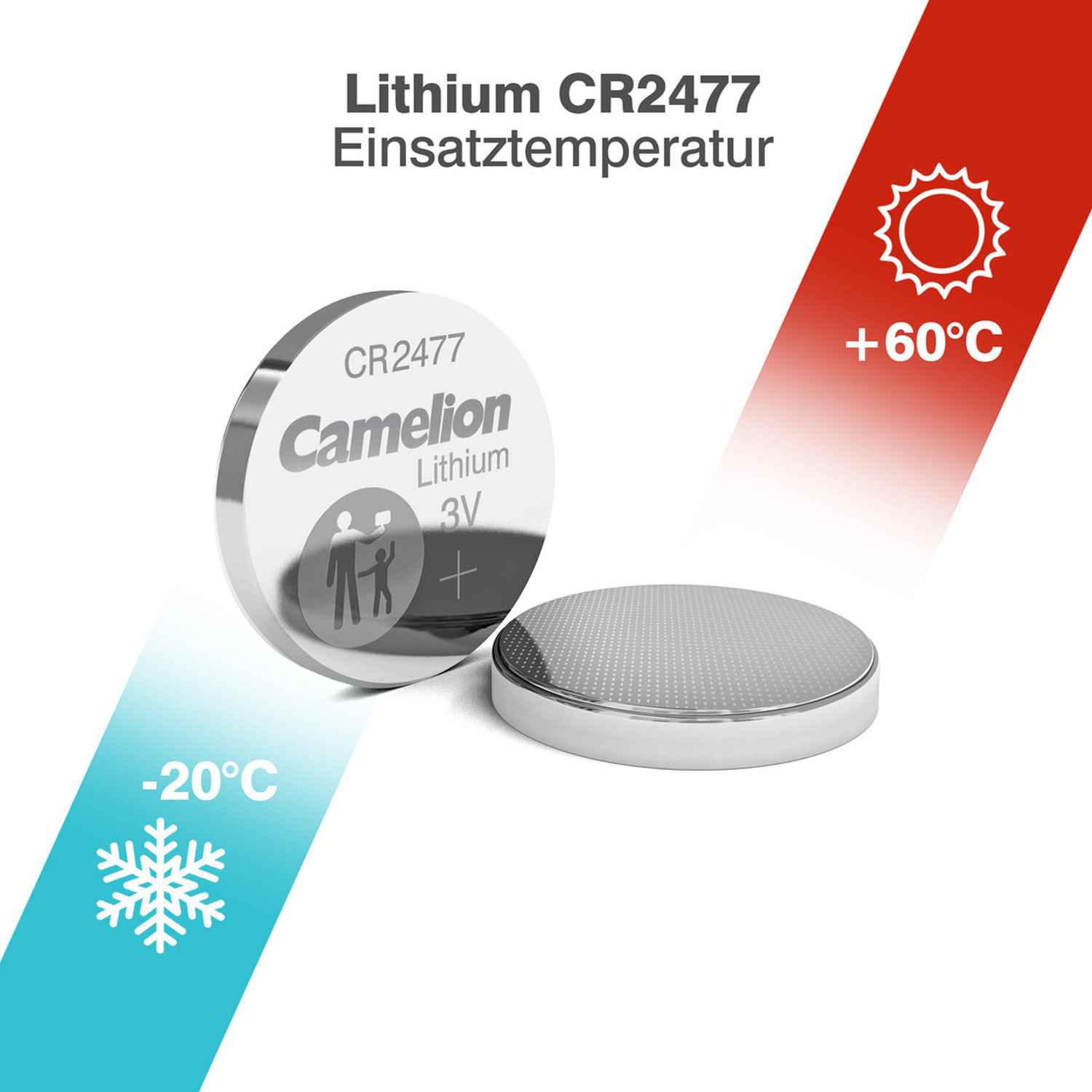 Batterie Knopfzelle CR2477 Lithium 3C