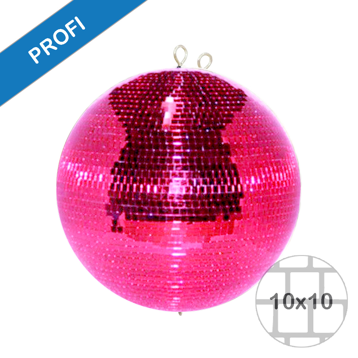 Spiegelkugel 30cm farbig pink- Diskokugel (Discokugel) Party Lichteffekt - Echtglas - mirrorball purple rosa rose