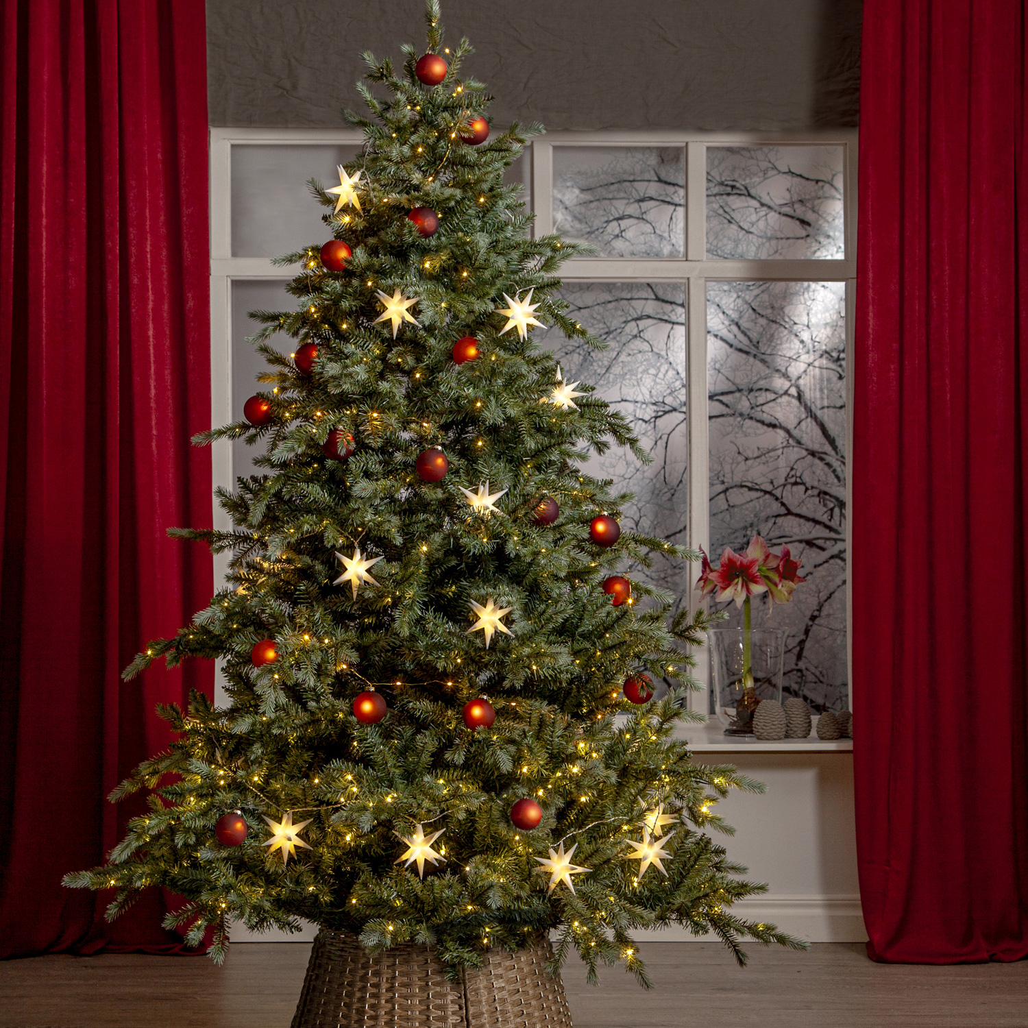 Weihnachtsbaum LARS beleuchtet mit 700 LED - 210cm - In/outdoor