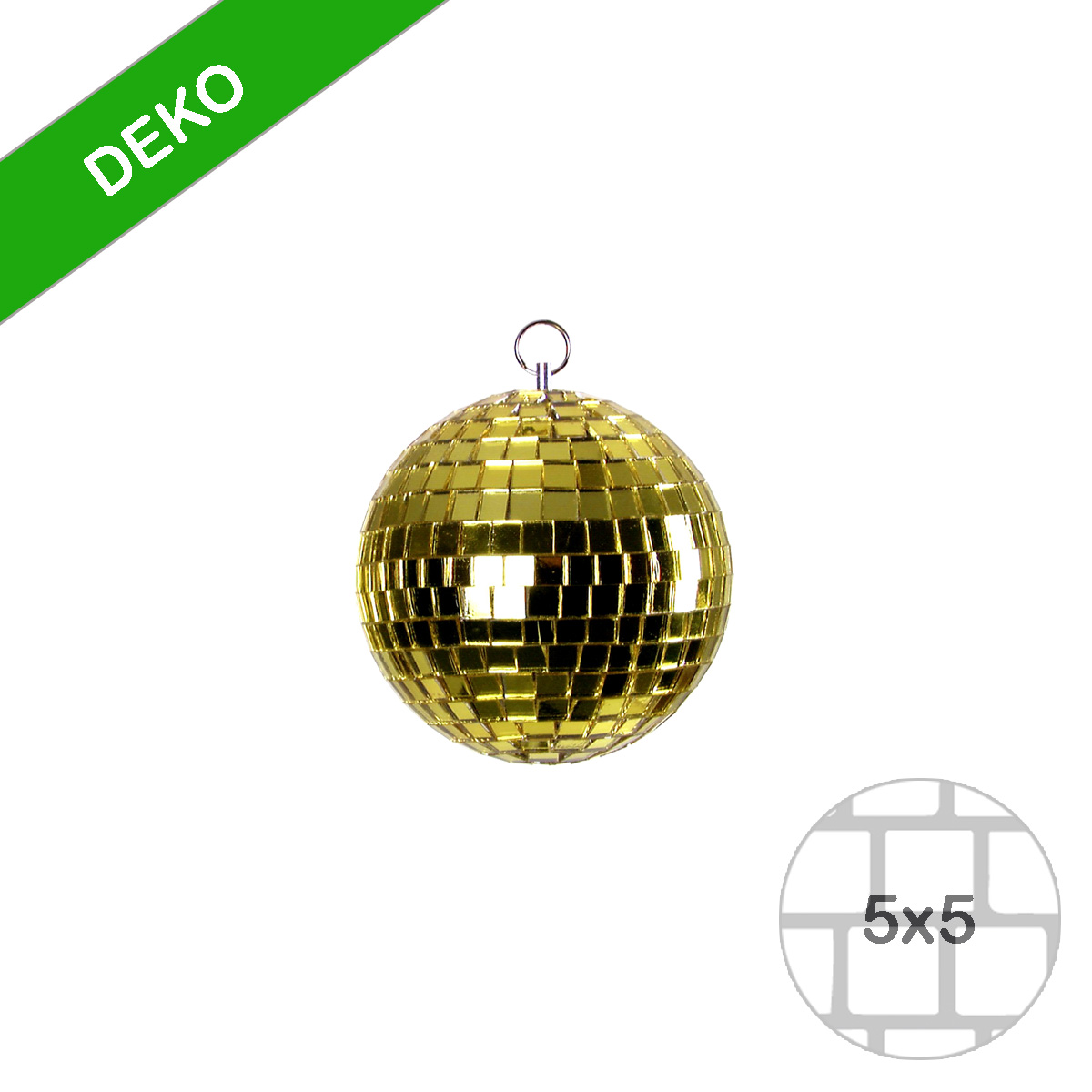 Spiegelkugel 5cm gelb- Discokugel Echtglas zur Dekoration