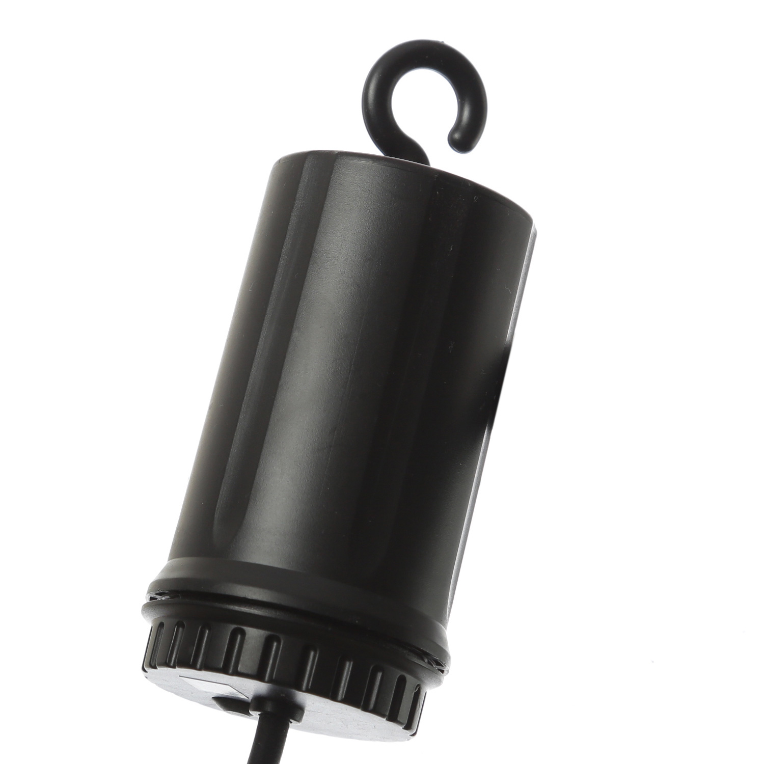 LED Hängeleuchte - Lampenschirm in Rattan-Optik - D: 15cm - Batterie/Timer - outdoor
