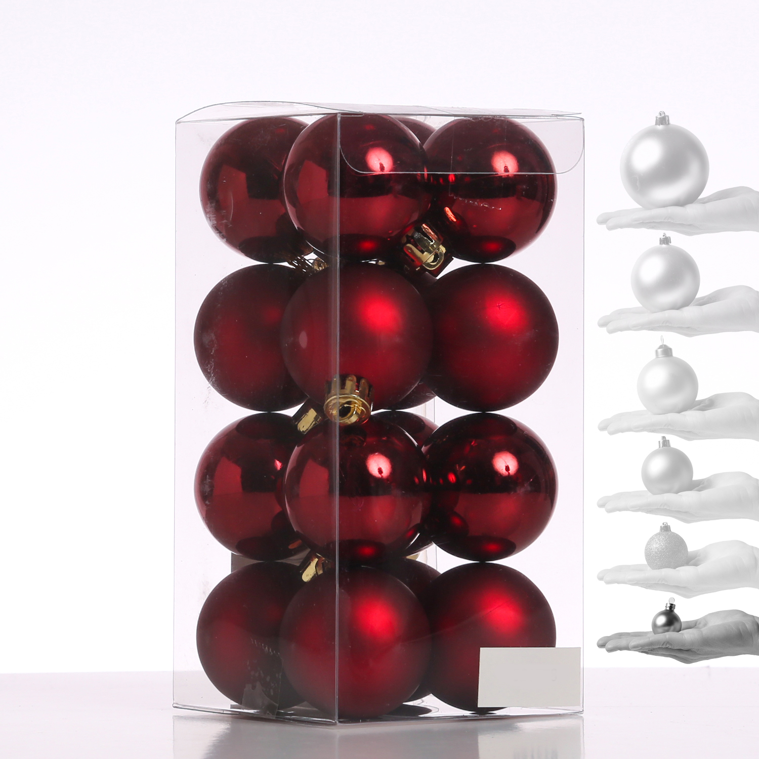 Christbaumkugel - Weihnachtsbaumkugel - bruchfest - D: 4cm - glänzend und matt - weinrot - 16er Set Christbaumkugel - Weihnachtsbaumkugel - bruchfest - D: 4cm - glänzend und matt - weinrot - 16er Set