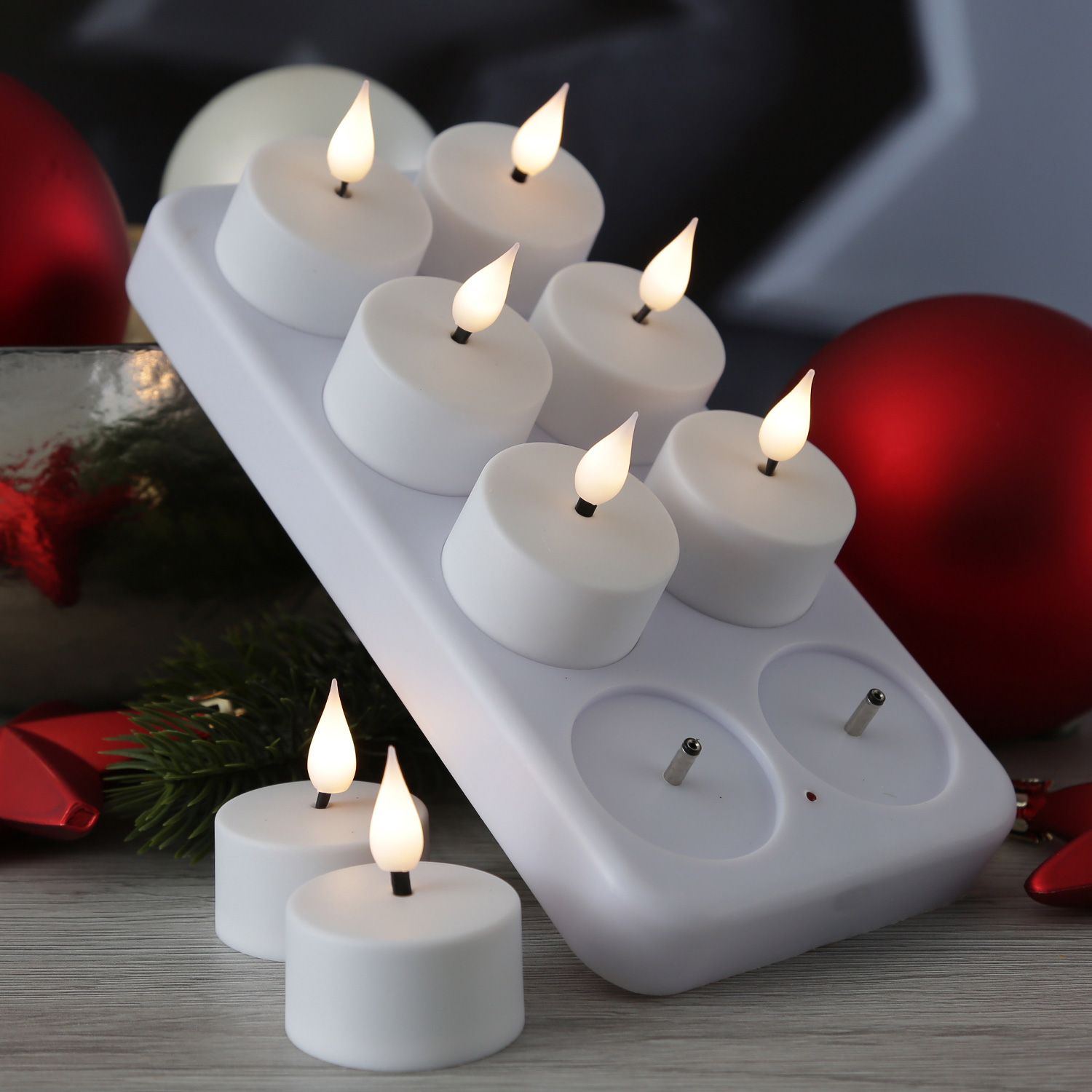 RDDAIPE LED Teelichter 30er Pack – Flackernde Warmweiße Kerzen Mit Batterie, 3,7x3 Cm, Je Ca. 100 Stunden Leuchtdauer, Ideal Für Weihnachten, Party, Hochzeit & Dekoration