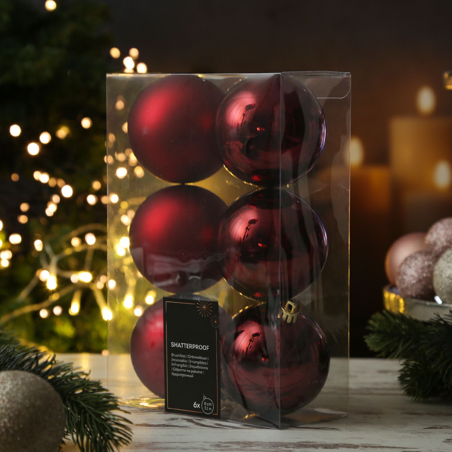 Weie Christbaumkugeln Matt